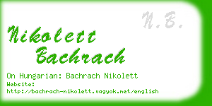 nikolett bachrach business card